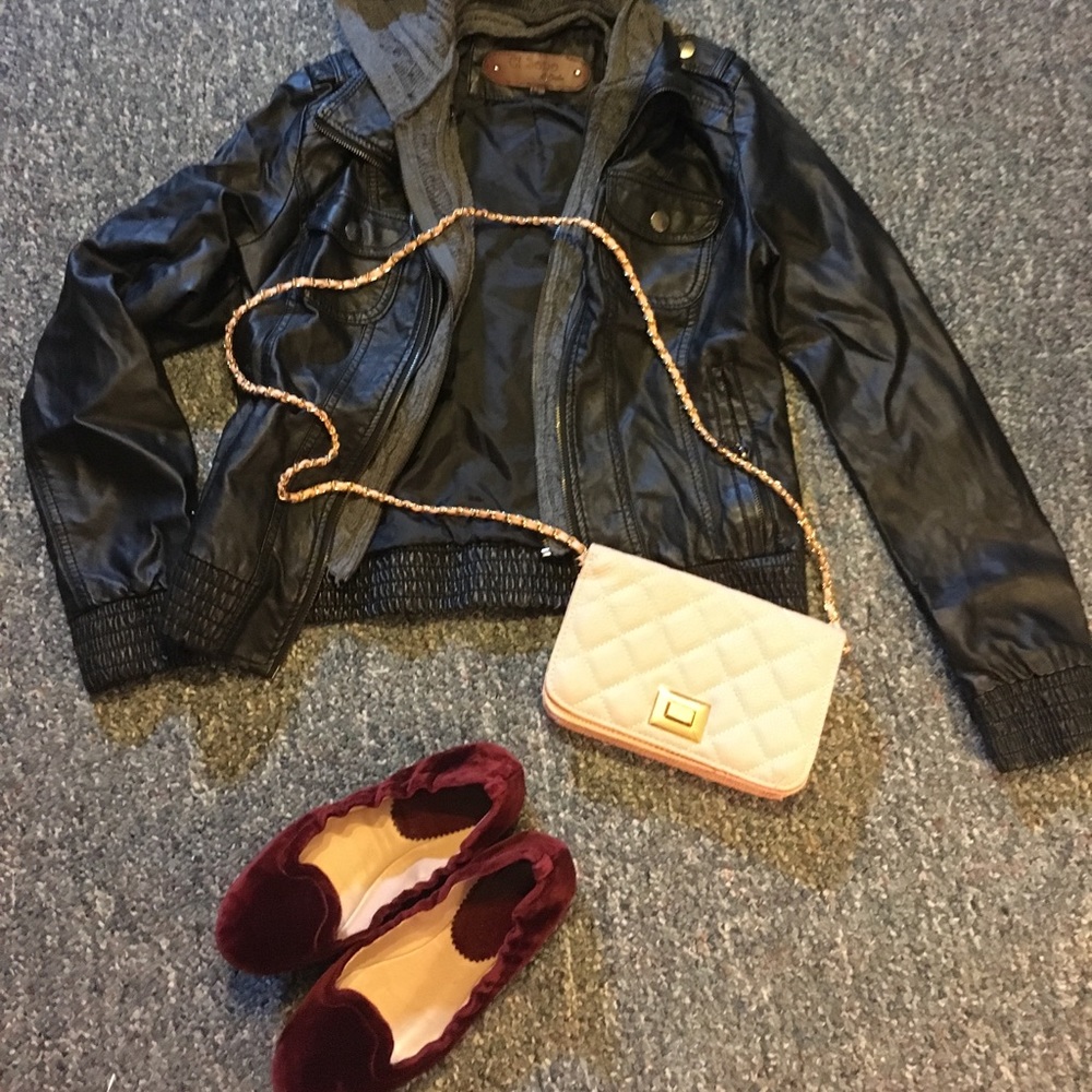 Faux leather jacket