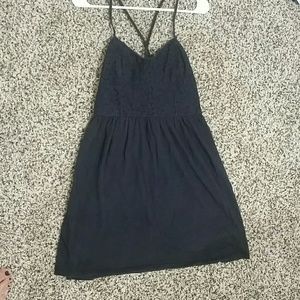 American Eagle navy blue dress with lace bust