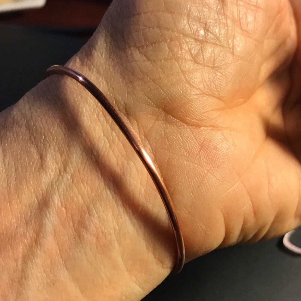 Dainty Silver daisy copper minimal cuff. NWT. - Picture 2 of 3