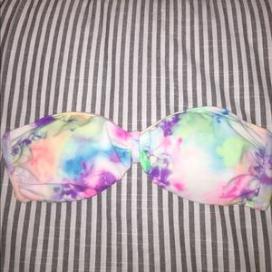 ONLY 10 BUCKS neon colorful tye dye bikini top