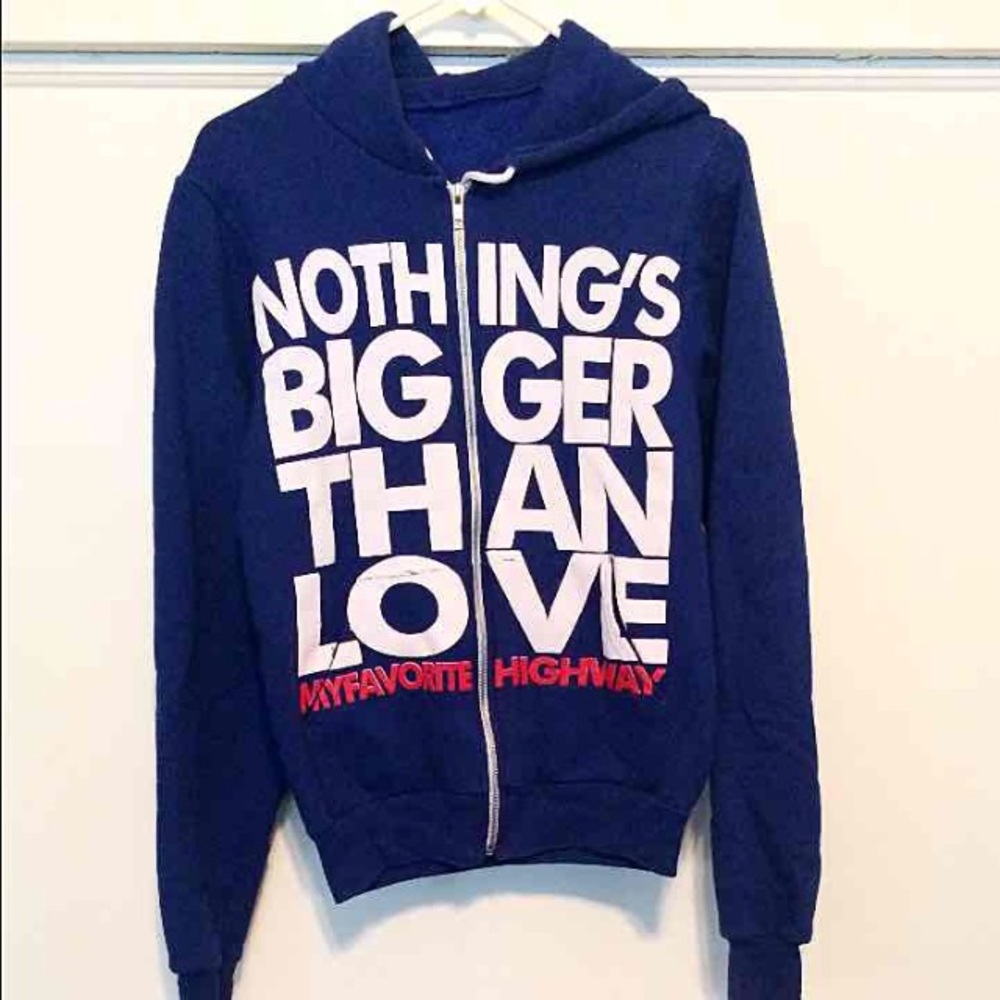 American Apparel Cobalt Blue Band Hoodie