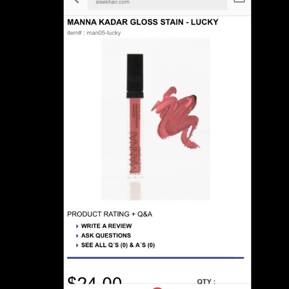 MANNA KADAR GLOSS STAIN in Lucky. (Deep nude)