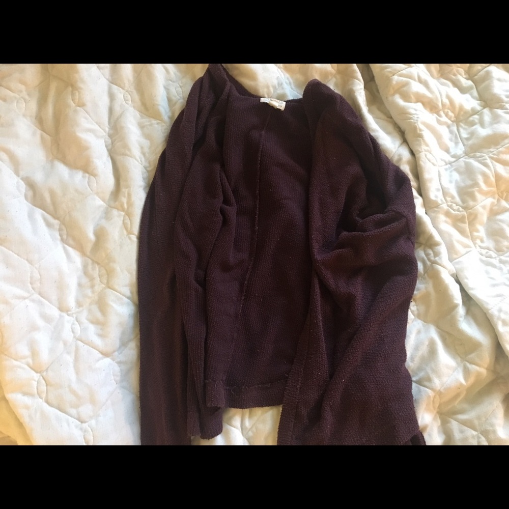 Wine colored cardigan!