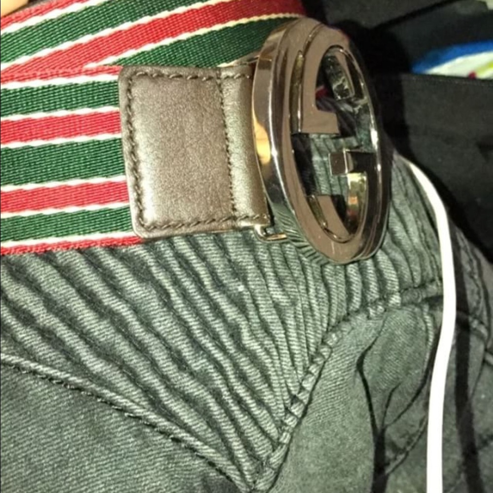 Red and Green Gucci belt