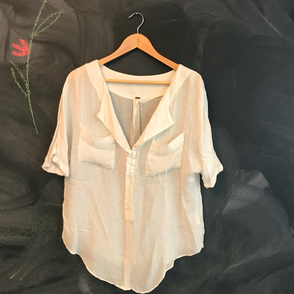 Free People Short Sleeve Blouse