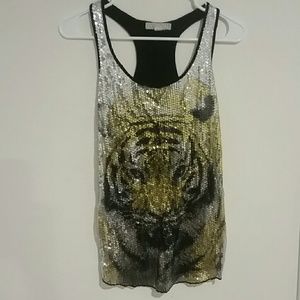 Sequin tiger tank