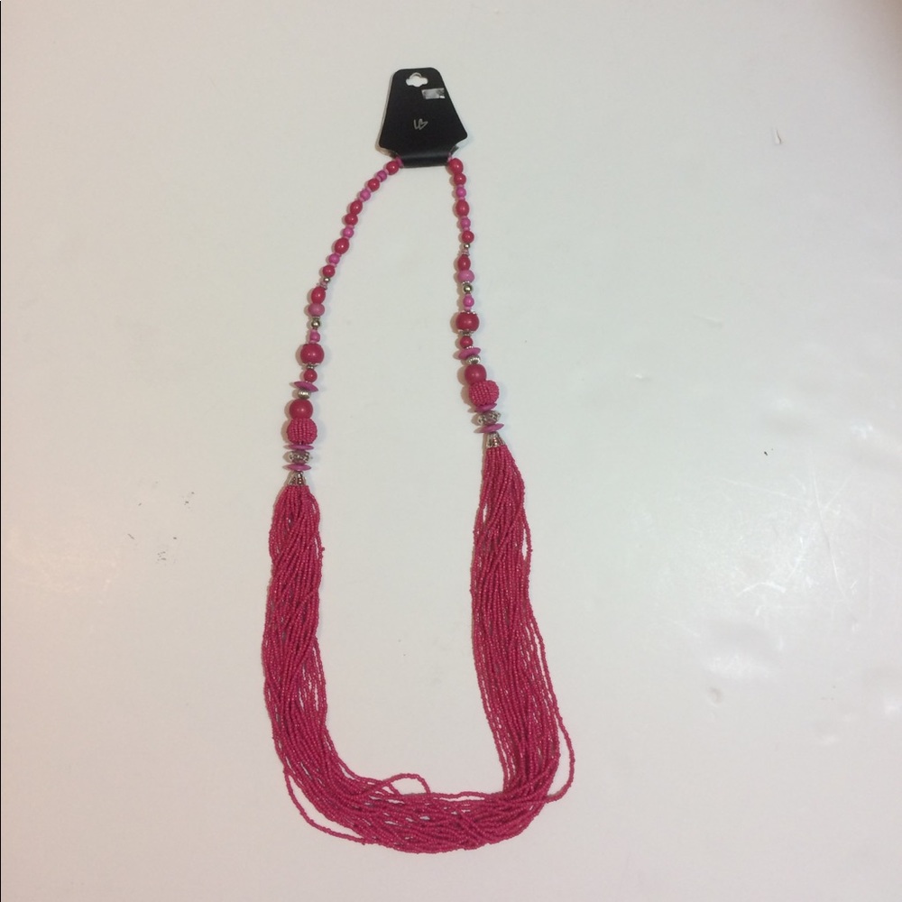 New Lane Bryant Long Pink Necklace
