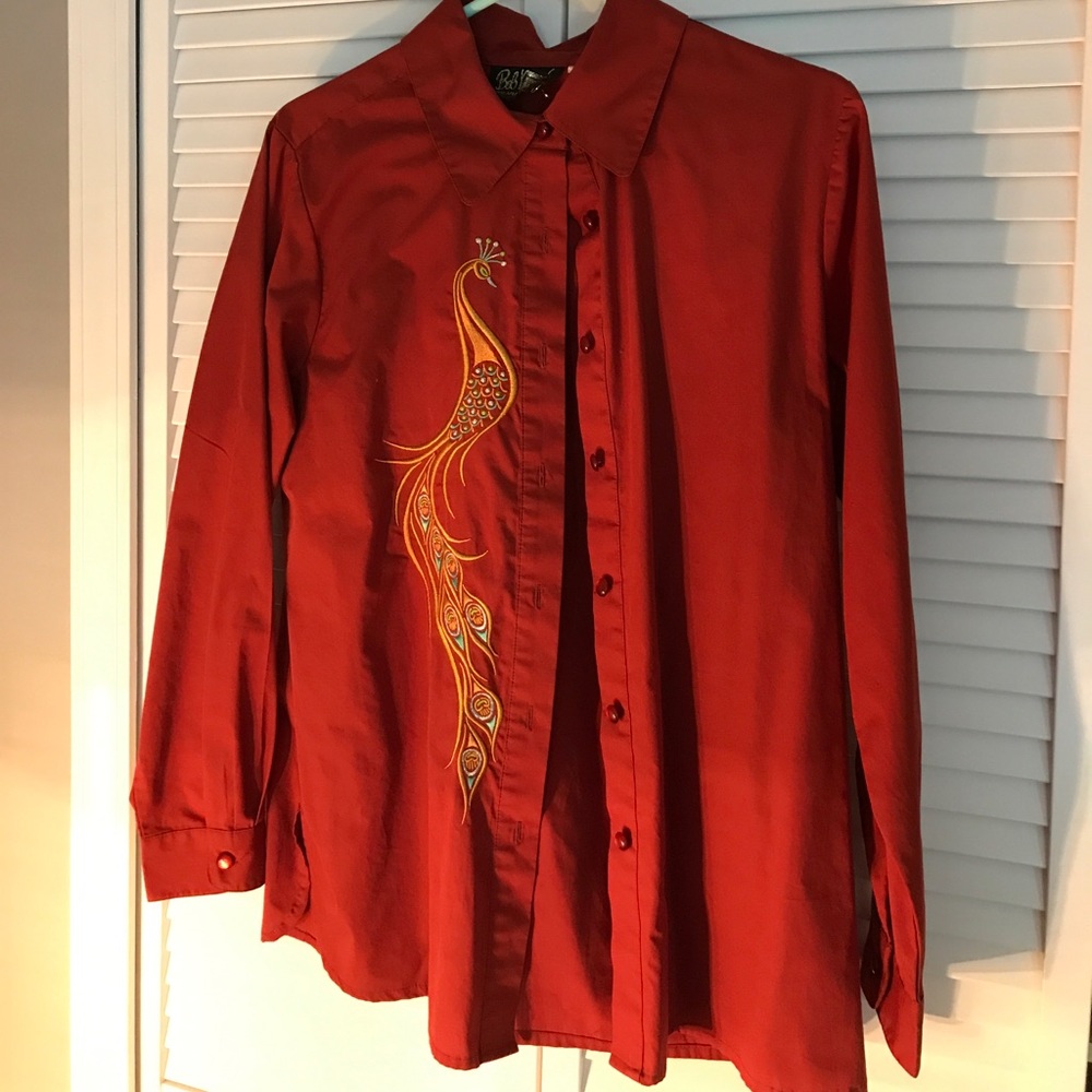 Embroidered Bob Mackie Top