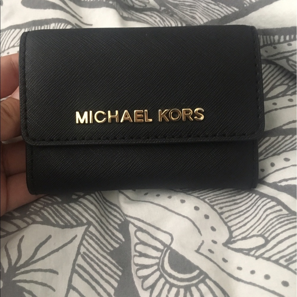 Michael Kors black leather wallet
