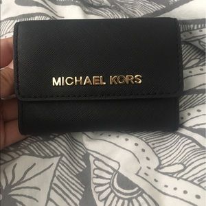 Michael Kors black leather wallet