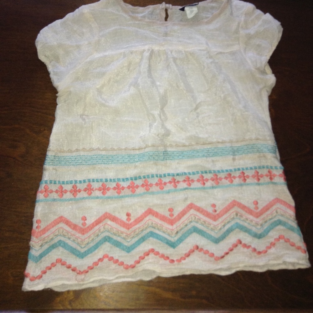 Colorful Peasant Top