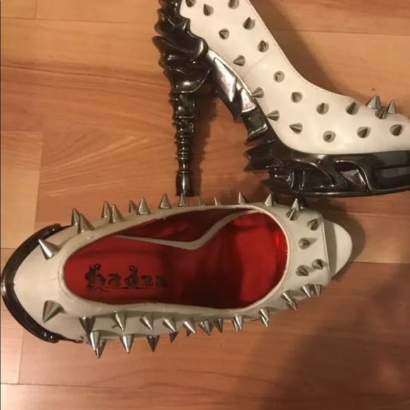 Hades Spiked high heel studs red silver white hot - Picture 1 of 2