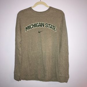 Nike Michigan State grey longs sleeve t shirt
