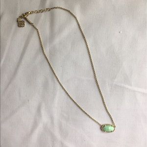 Kendra Scott Elisa Necklace mint green and gold