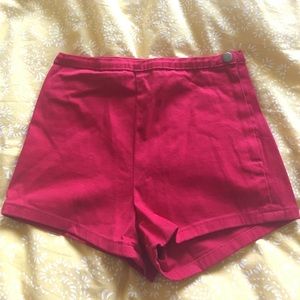 Forever 22 red high-waisted shorts