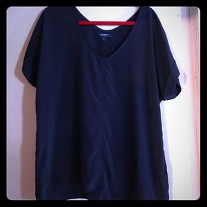 Old Navy Silk Navy Blue Shirt