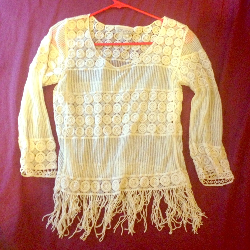 Lace Cream Top