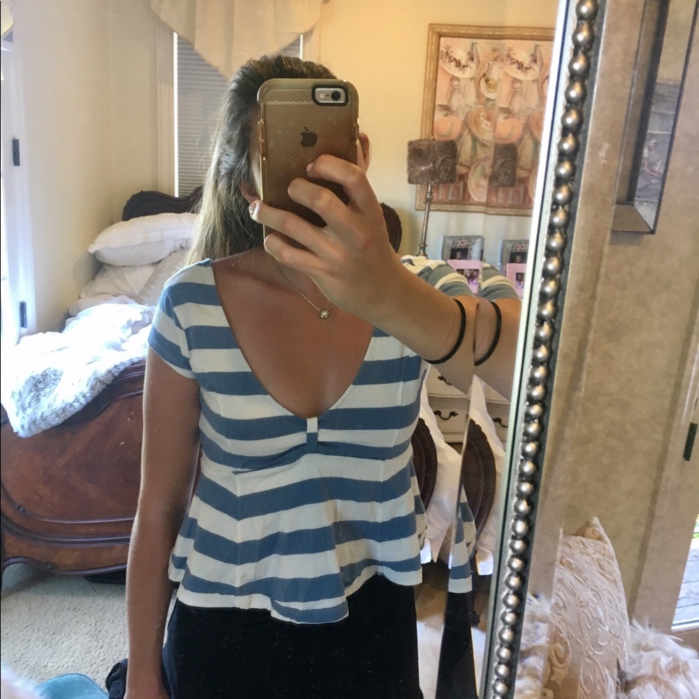 Free people peplum crop top!