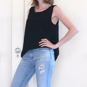 Madewell Open Back Black Tank Top
