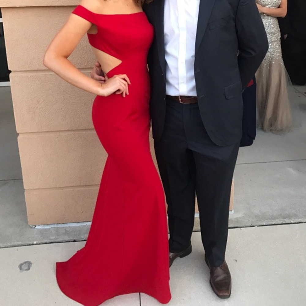 La Femme red dress