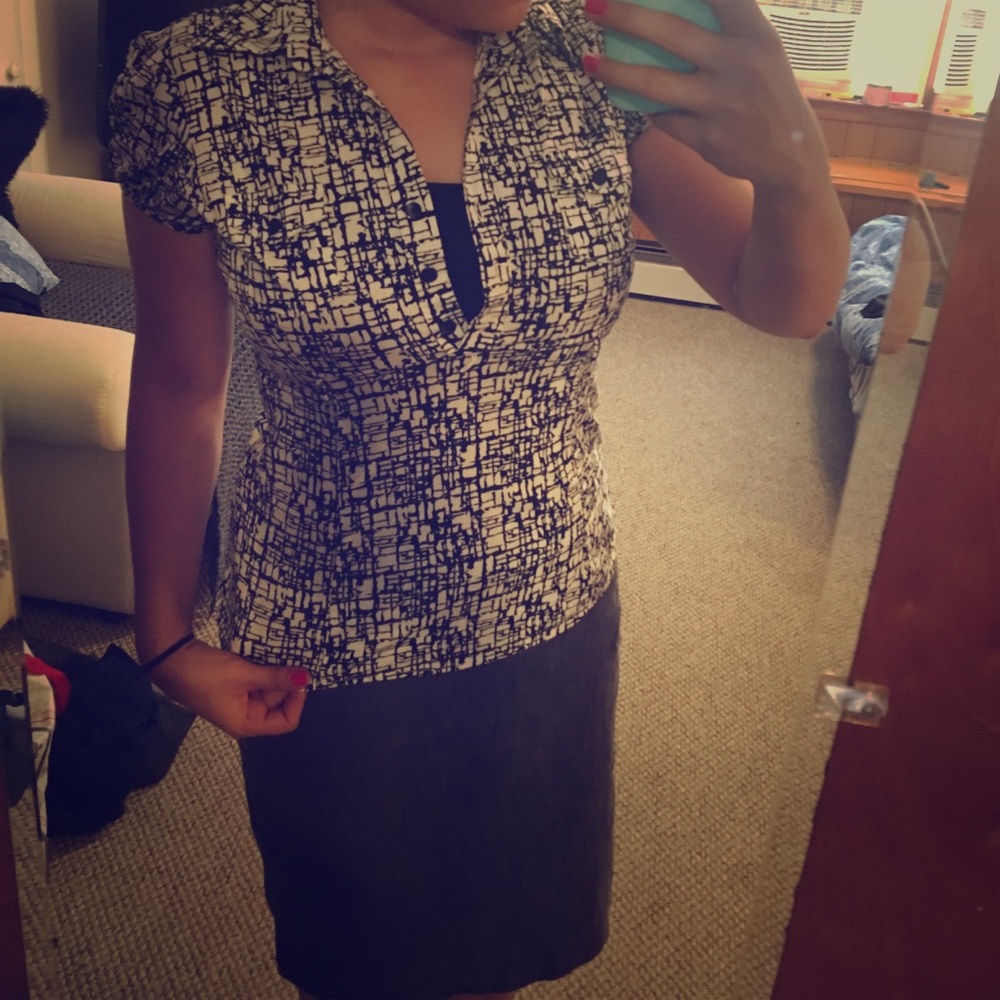 Black and white shirt