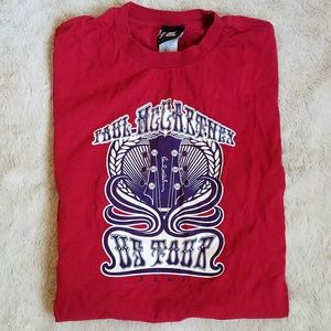 Vintage Paul McCartney 2005 US Tour red tee tshirt