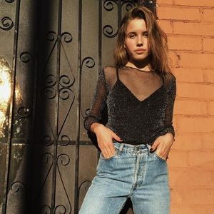 Brandy Melville sheer sparkle top!