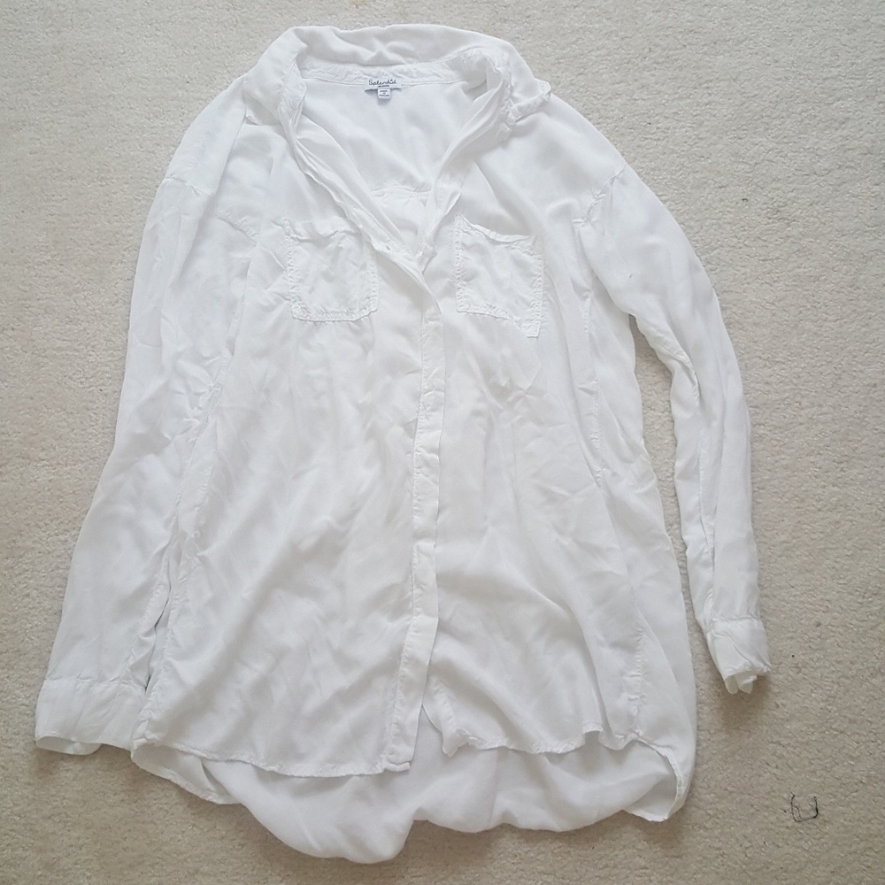 White oversize shirt