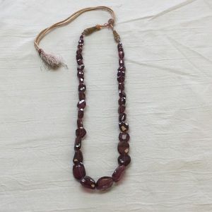 Pink Tourmaline Faceted Nugget Necklace