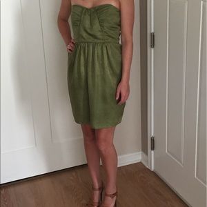 Green Strapless Dress