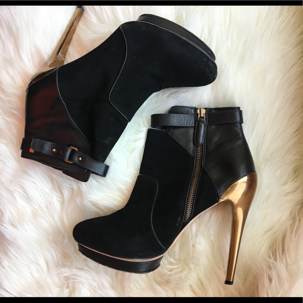 BCBG Max AZRIA  Beldon Suede/Leather Booties