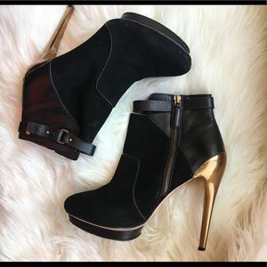 BCBG Max AZRIA  Beldon Suede/Leather Booties