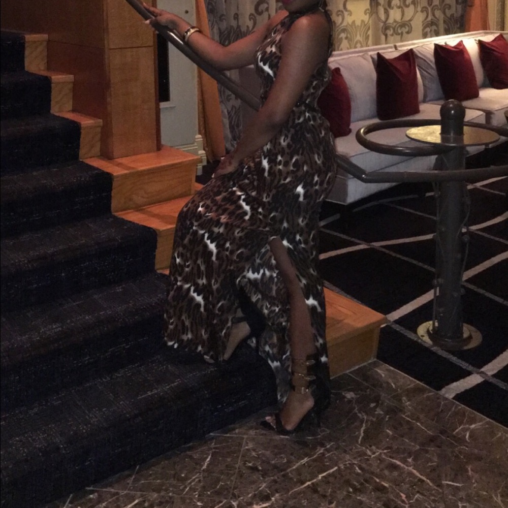 Cheetah Print Prom Dress