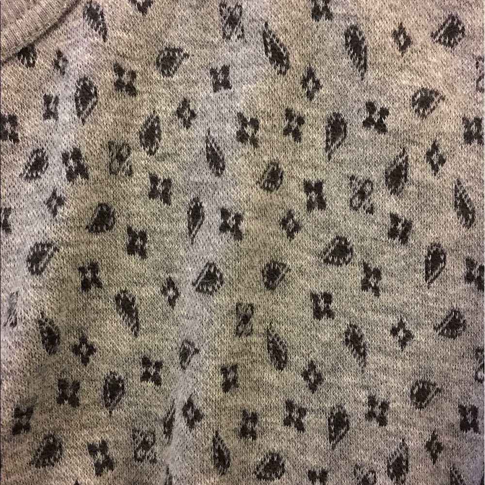 Gray | sweatshirt | floral print accent - Picture 8 of 8