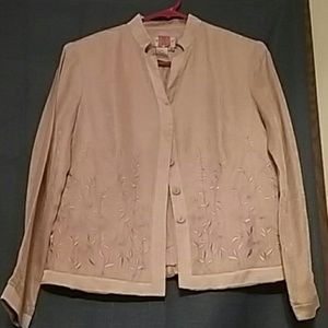 Light pink embroidery jacket
