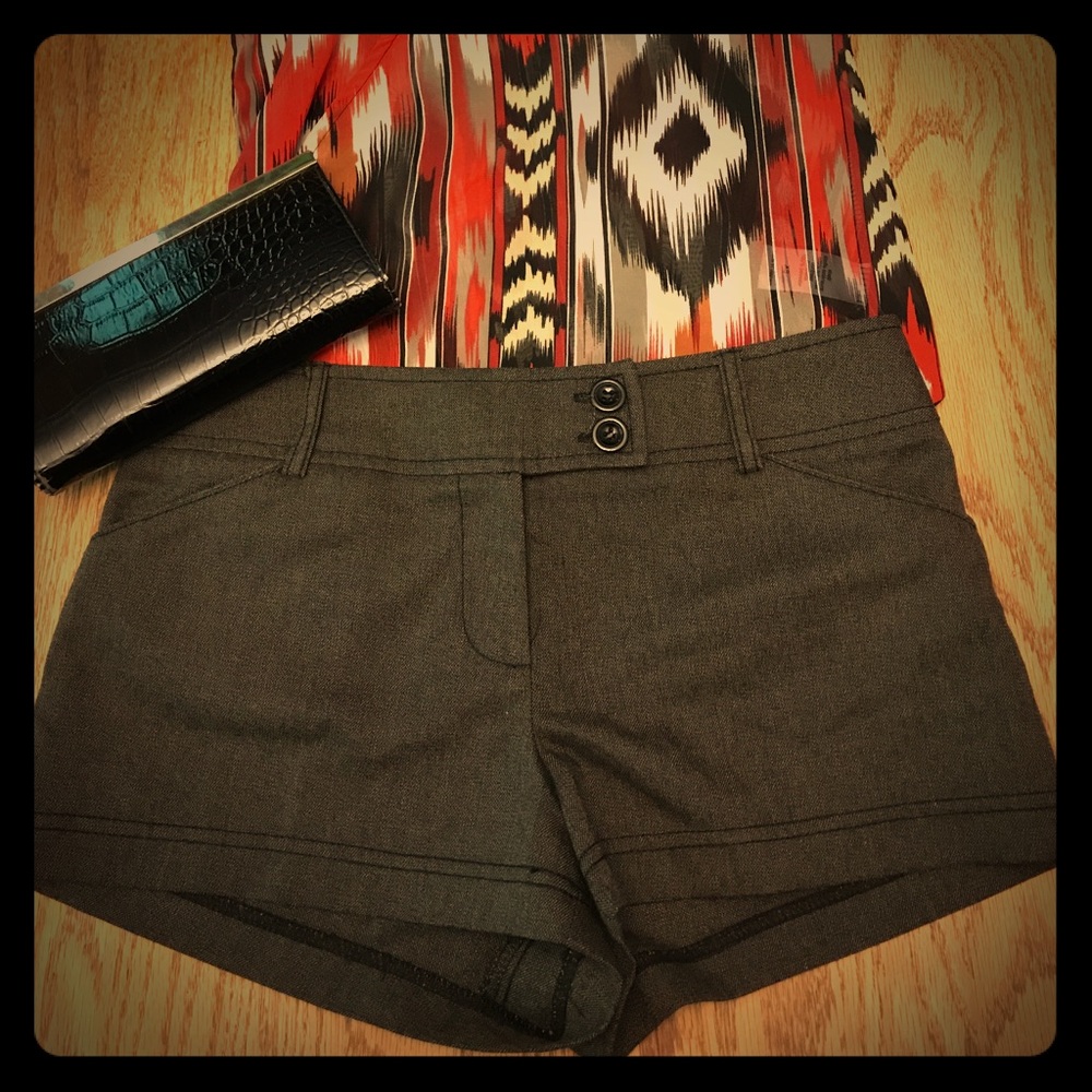 Forever 21 Charcoal Grey Dress Shorts