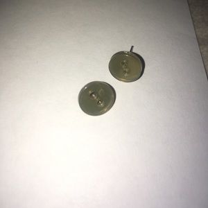 green button earrings