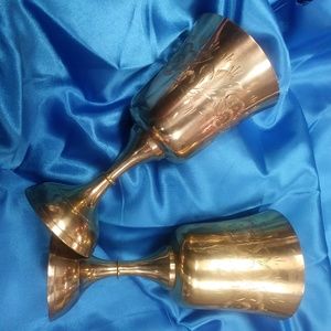 ORIGINAL MEDIEVAL DRINKING GOBLETS IN ORIGINAL BOX