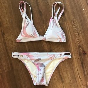 Two piece floral bikini set