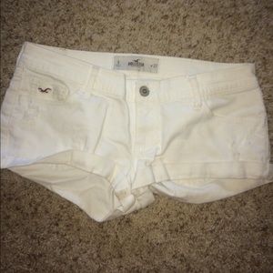 White jean shorts