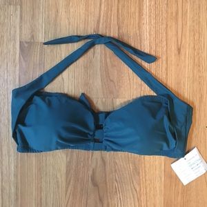 Teal halter bathing suit top
