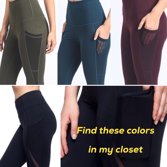 MONO B Black High Waist Yoga Pants with Pockets - Picture 8 of 8