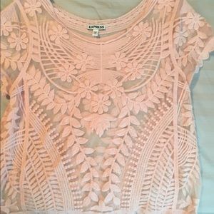 Light pink sheer top from Express