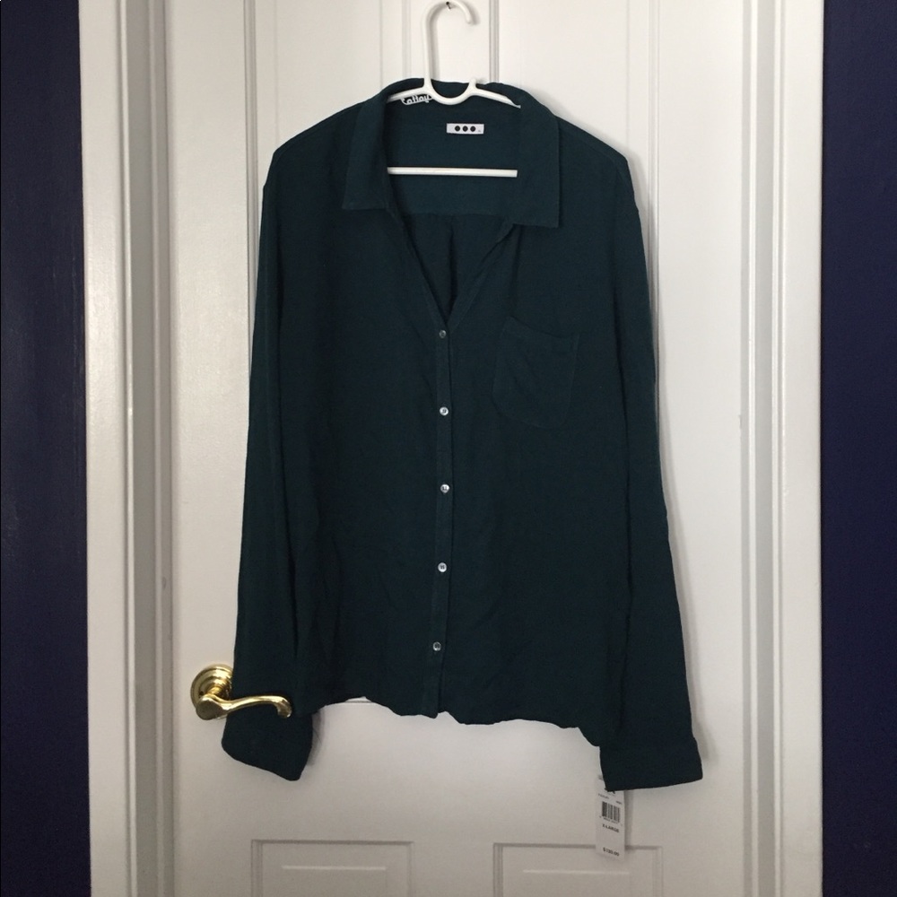 Cute New Green Button Down