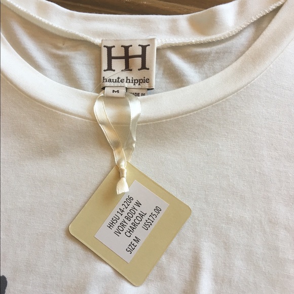 Haute Hippie Haute Mess Tshirt Top M NWT SO CUTE - Picture 6 of 8