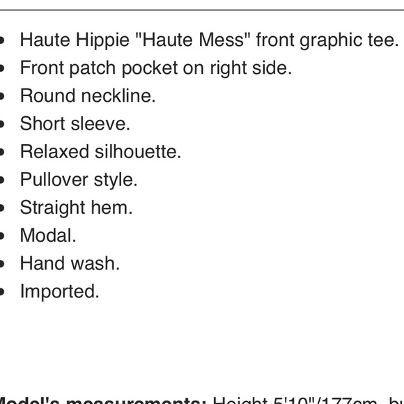 Haute Hippie Haute Mess Tshirt Top M NWT SO CUTE - Picture 8 of 8