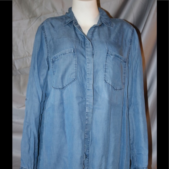Jean Button-Up Shirt - Picture 1 of 2