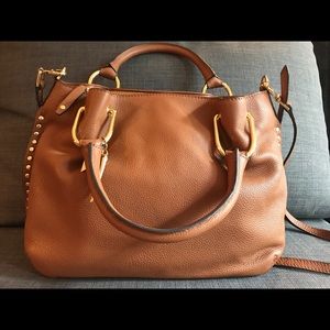 NW Rebecca Minkoff brown bag with gold elements!