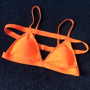 Orange Strappy Bikini Top