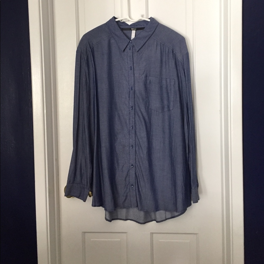 Cute Never Worn Blue Denim Button Down
